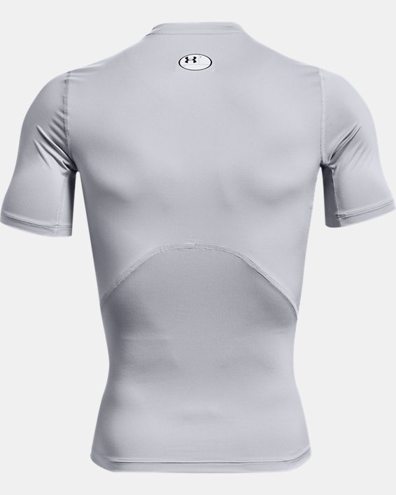 Men's HeatGear® Armour Short Sleeve, Gray, pdpMainDesktop image number 5